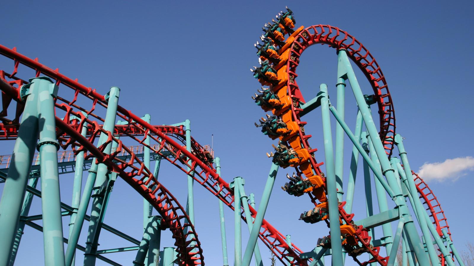 Photo of a roller coaster